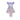 Lilac high-low occasion dress with petal-shaped white flower and floral brocade skirt – Bloomlight Dress for girls aged 5–14.