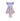 Lilac high-low occasion dress with petal-shaped white flower and floral brocade skirt – Bloomlight Dress for girls aged 5–14.