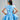 Girl in royal blue taffeta dress with sequin lace front and velvet bow accents.