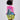Girl in pink top and Dubai desert print skirt with front buttons.
