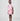 Girl in pink A-line dress with panda print and lace collar.