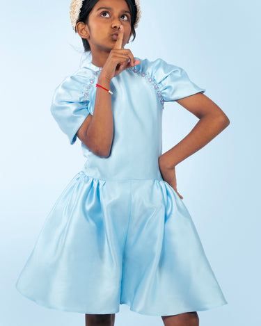 Cheryl Playsuit - Silky Mikado Dress UK - Rehoboth Kidz