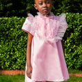 Blush Charm Dress - Girls Satin Dress - Rehoboth Kidz