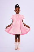Blush Charm Dress - Girls Satin Dress - Rehoboth Kidz