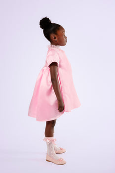 Blush Charm Dress - Girls Satin Dress - Rehoboth Kidz