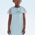 Charis Cape Dress - Elegant Satin Dress - Rehoboth Kidz