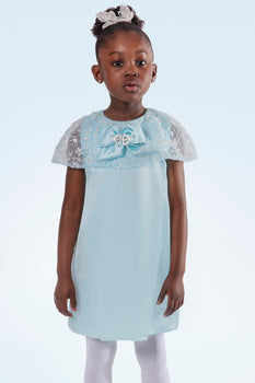 Charis Cape Dress - Elegant Satin Dress - Rehoboth Kidz
