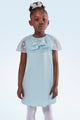 Charis Cape Dress - Elegant Satin Dress - Rehoboth Kidz
