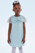 Charis Cape Dress - Elegant Satin Dress - Rehoboth Kidz