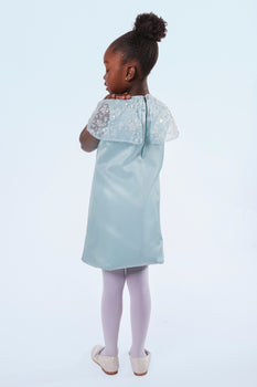 Charis Cape Dress - Elegant Satin Dress - Rehoboth Kidz