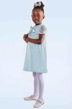 Charis Cape Dress - Elegant Satin Dress - Rehoboth Kidz
