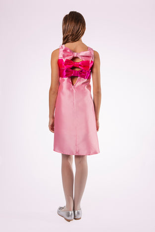 Ivy Dress Pink Girls - Elegant Silky Mikado - Rehoboth Kidz