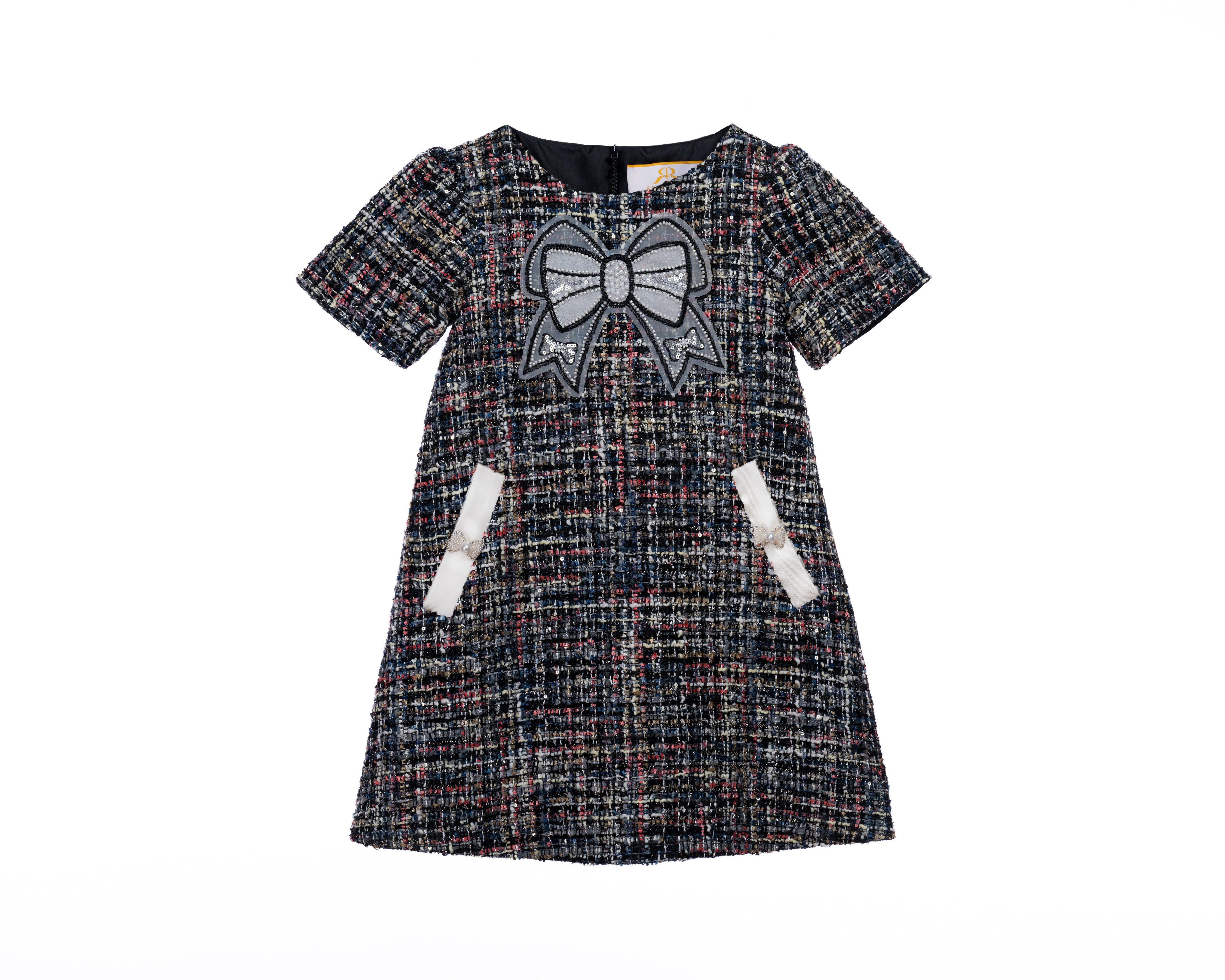 CAMILLE CRYSTAL BOW DRESS