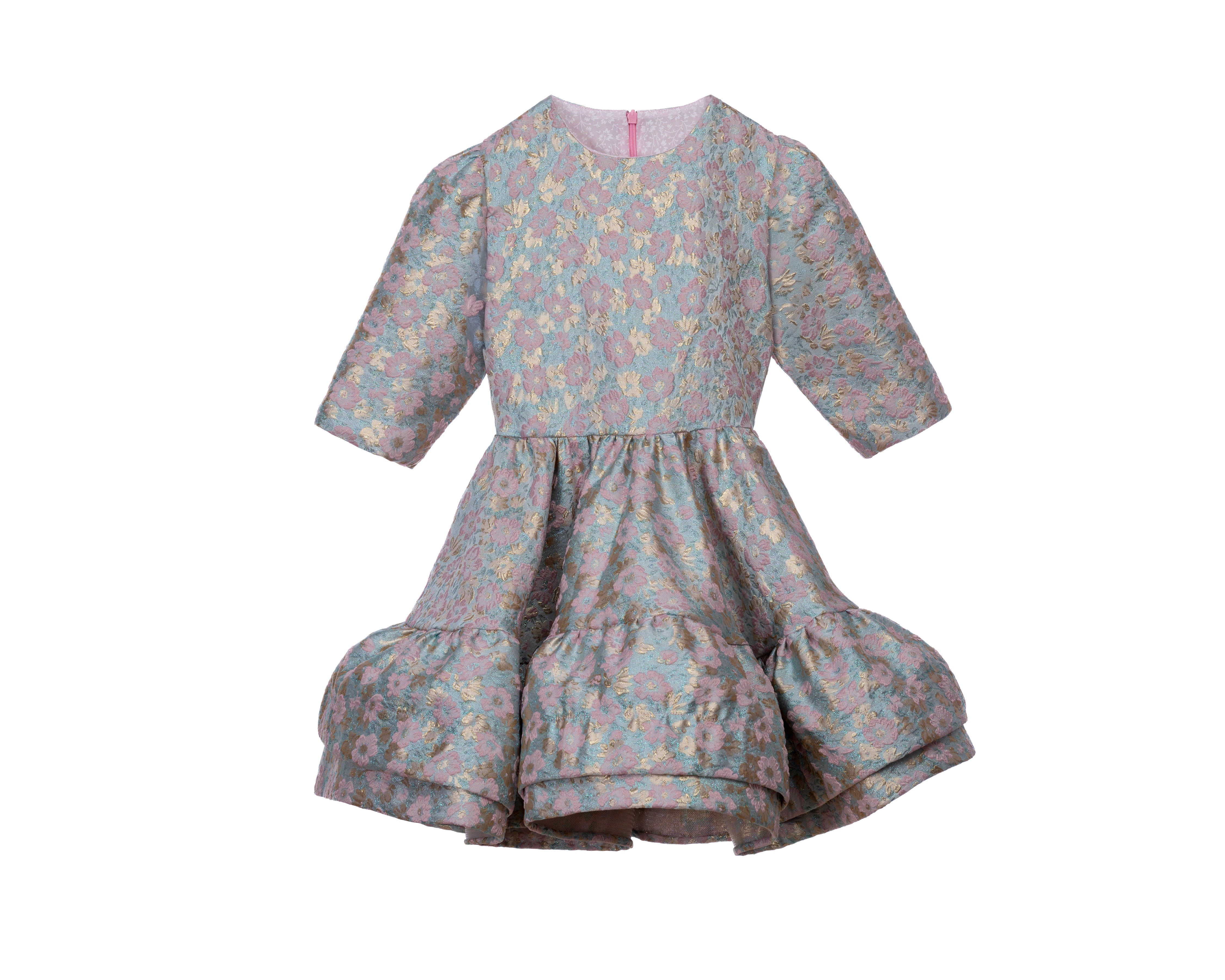 PASTEL BLOOM RUFFLE DRESS