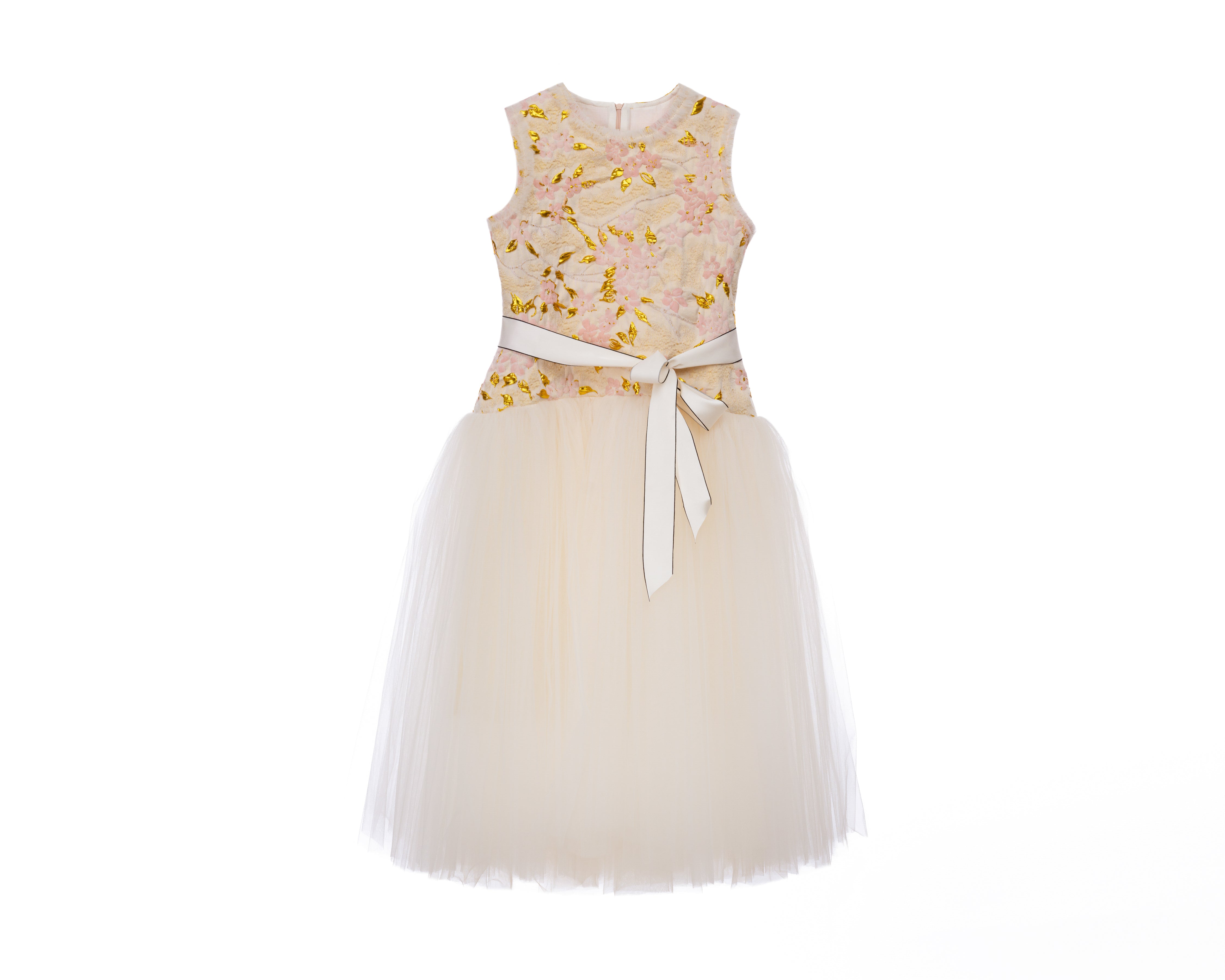 GOLDEN BLOOM TULLE GOWN