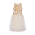 Golden Bloom Tulle Gown - Girls Party Dress - Rehoboth Kidz