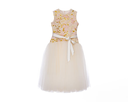 Golden Bloom Tulle Gown - Girls Party Dress - Rehoboth Kidz