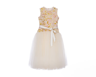 Golden Bloom Tulle Gown - Girls Party Dress - Rehoboth Kidz