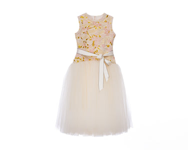 Golden Bloom Tulle Gown - Girls Party Dress - Rehoboth Kidz