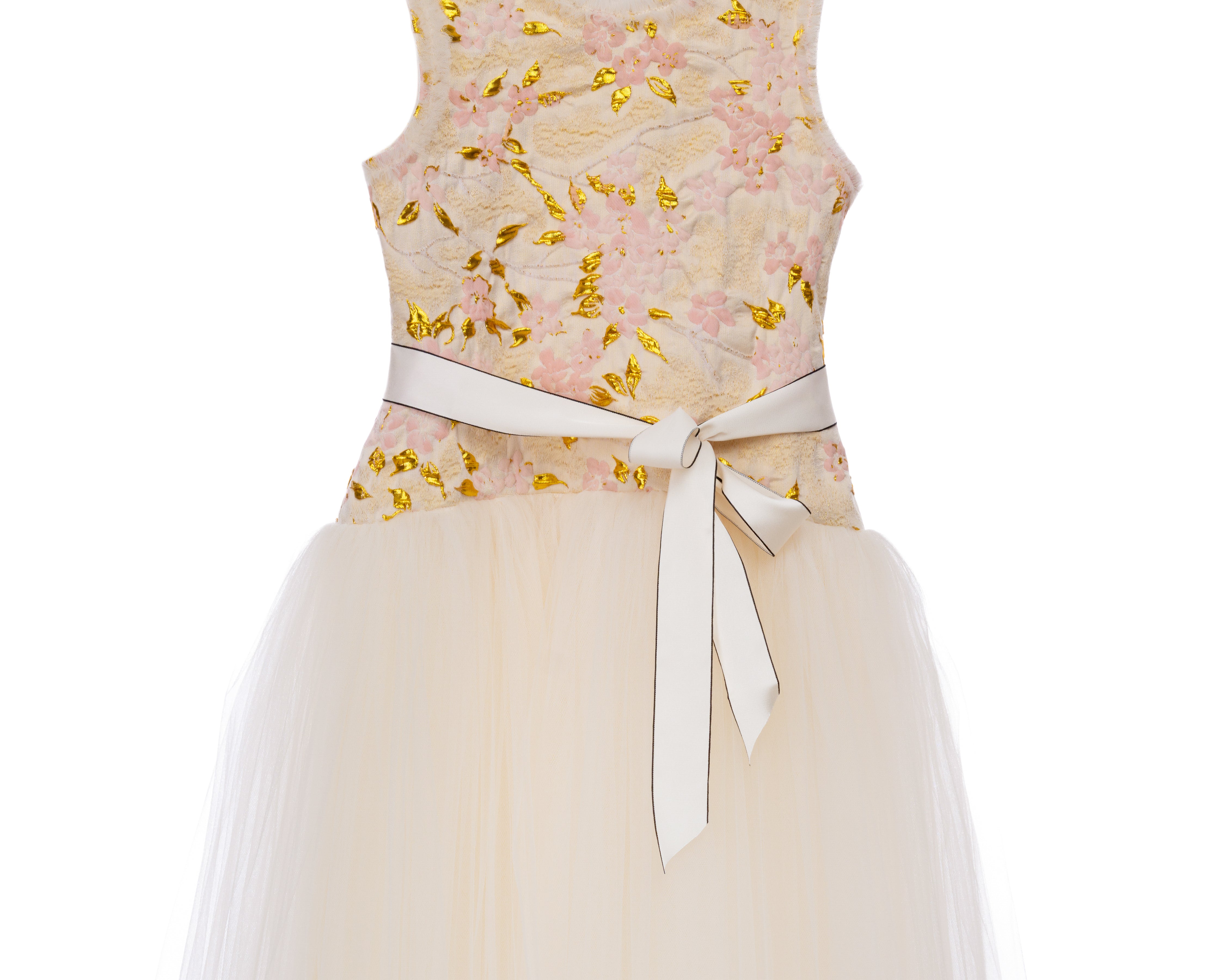 GOLDEN BLOOM TULLE GOWN