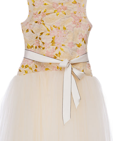 Golden Bloom Tulle Gown - Girls Party Dress - Rehoboth Kidz