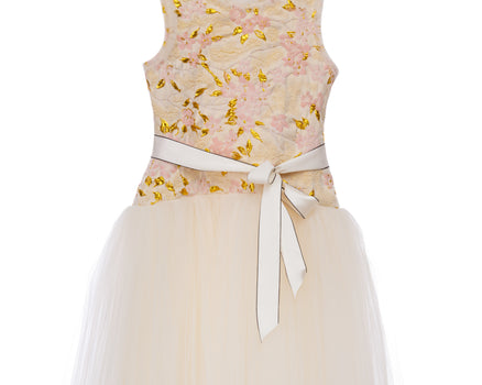 Golden Bloom Tulle Gown - Girls Party Dress - Rehoboth Kidz