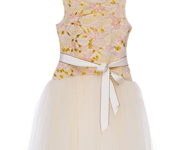Golden Bloom Tulle Gown - Girls Party Dress - Rehoboth Kidz
