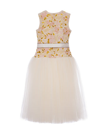 Golden Bloom Tulle Gown - Girls Party Dress - Rehoboth Kidz