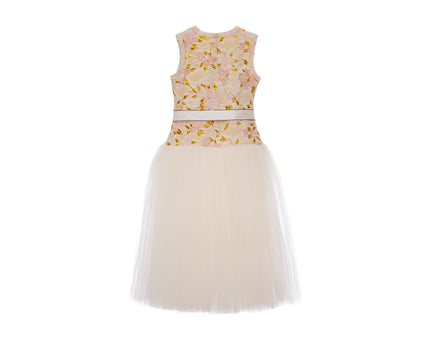 Golden Bloom Tulle Gown - Girls Party Dress - Rehoboth Kidz