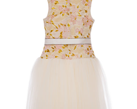 Golden Bloom Tulle Gown - Girls Party Dress - Rehoboth Kidz