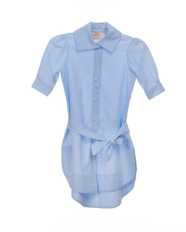 Celeste Striped Shirt Dress blue