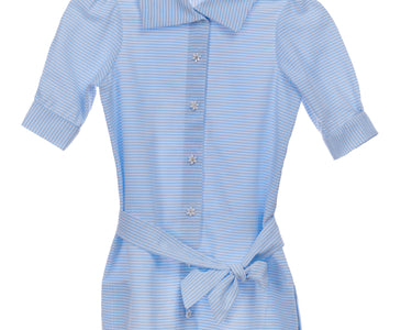 CELESTE STRIPED SHIRT DRESS