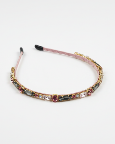 Aurora Crystal Pink Headband side