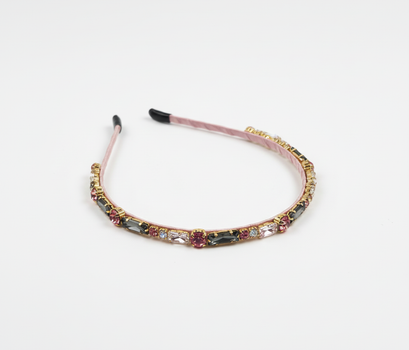 Aurora Crystal Pink Headband side