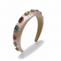 Aurora Jewel Blush Headband detail