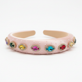 Aurora Jewel Blush Headband front