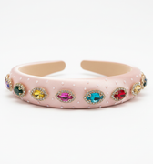 Aurora Jewel Blush Headband front