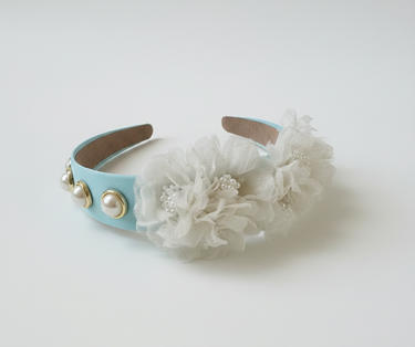Blooming Pearl Blue Headband