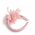Blush padded floral headband with pearl and crystal centre detailing for girls