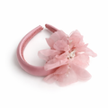 Blush padded floral headband with pearl and crystal centre detailing for girls