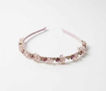 Crystal Garden Skinny Pink Headband