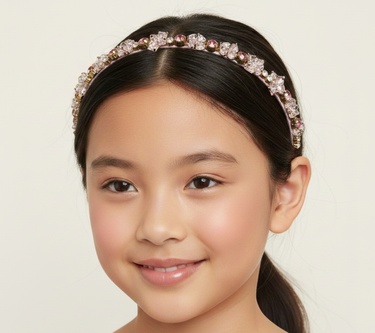 Crystal Garden Skinny Pink Headband