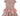 Dusty rose floral brocade girls dress with puff sleeves, bubble skirt, and three back bows – Flora Dress for ages 1–14.