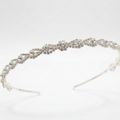 Silver slim headband with clear crystal vine detailing for girls