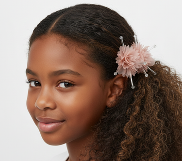 Whisper Bloom Tulle Hair Cip Set