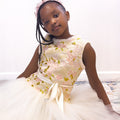 Golden Bloom Tulle Gown - Girls Party Dress - Rehoboth Kidz