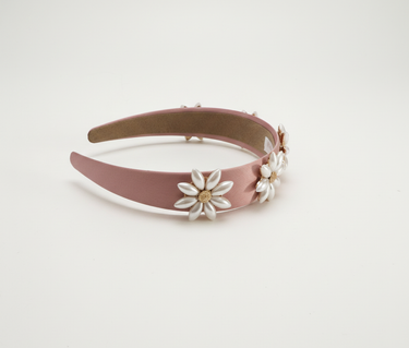 Petal Pearl Bloom Satin Headband