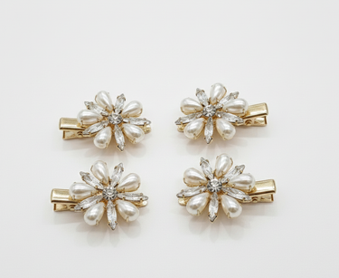 Pearl Starburst Mini Hair Clips