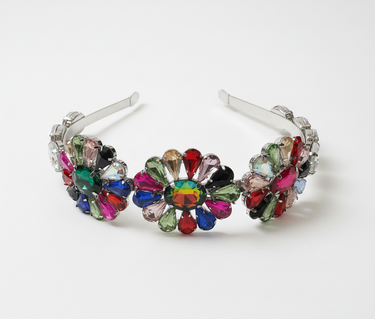 Rainbow Crystal Couture Headband