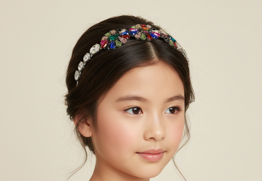 Rainbow Crystal Couture Headband